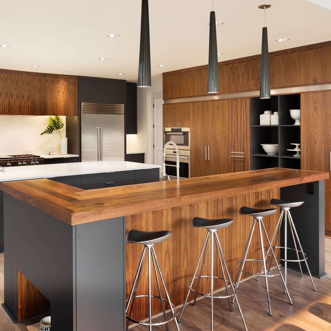 Custom Solid Timber L-Shape Benchtop